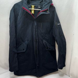 Scotch & Soda Voyage Mondial Navy Blue Raincoat Anorak Jacket in Medium